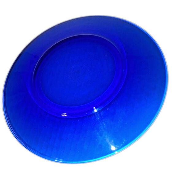 COBALT BLUE Glass Plate 8 inch Diameter - Picture 7 of 10
